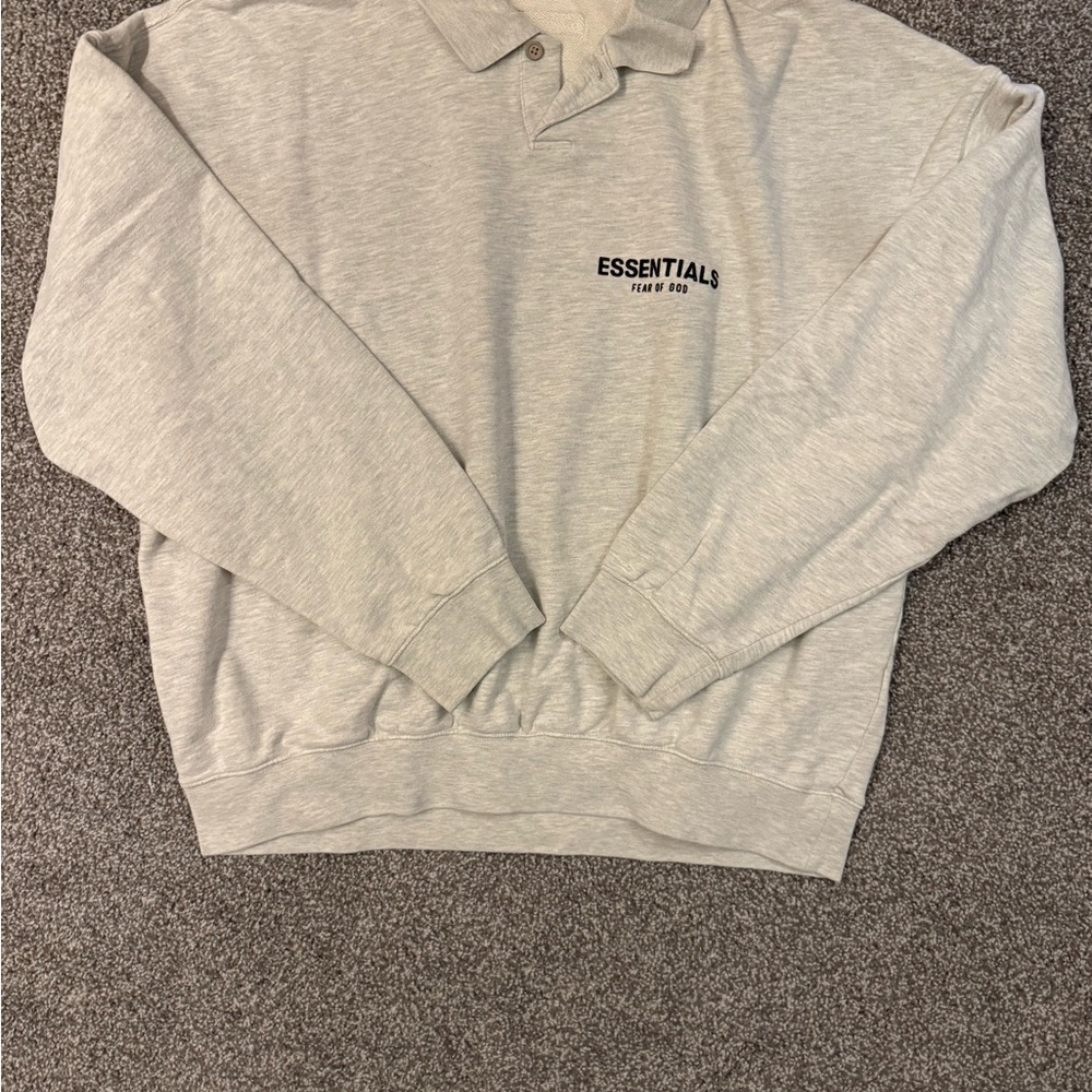 Essentials Light Gray Collared Shirt - image 2